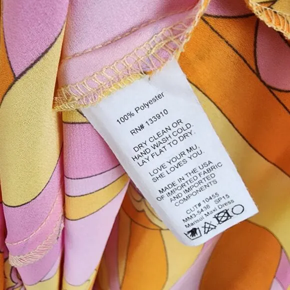 NWT Show Me Your Mumu Marisol Pink Orange Flowy Maxi Dress