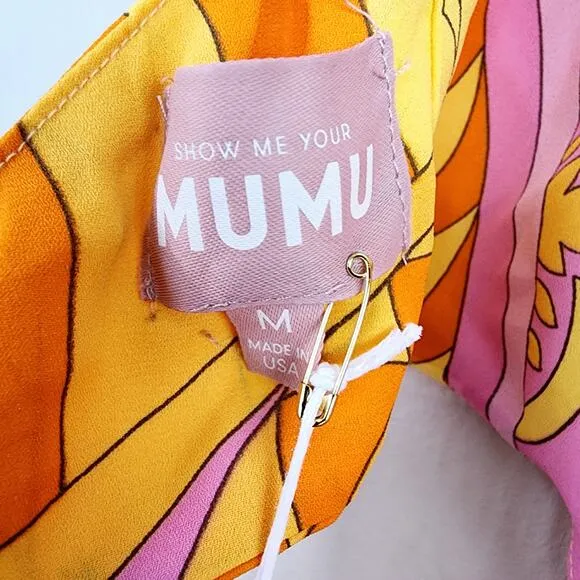 NWT Show Me Your Mumu Marisol Pink Orange Flowy Maxi Dress