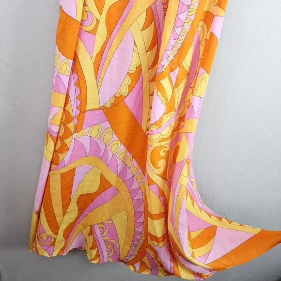 NWT Show Me Your Mumu Marisol Pink Orange Flowy Maxi Dress