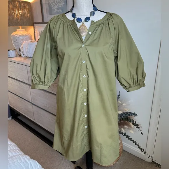 NWT | STAUD Mini Vincent Dress in Khaki