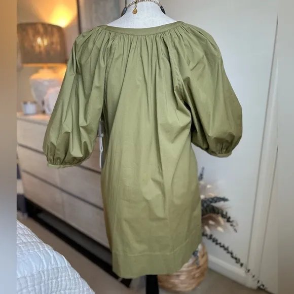 NWT | STAUD Mini Vincent Dress in Khaki