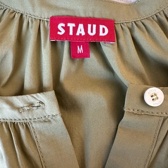 NWT | STAUD Mini Vincent Dress in Khaki