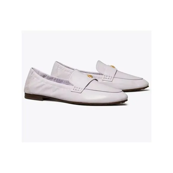 NWT TORY BURCH Womens Purple Ballet Almond Slip On Leather Loafers Shoes 9 M