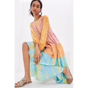 NWT ANTHROPOLOGIE Sz XXSP LUKJANA MAXI DRESS BY KAVITA BHARTIA