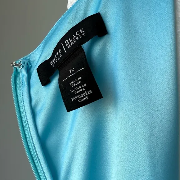 Ocean blue pleated maxi dress by WHBM. Size 12 .