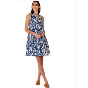Olivia James The Label Ro Short‎ Dress in Blue Shadow Floral