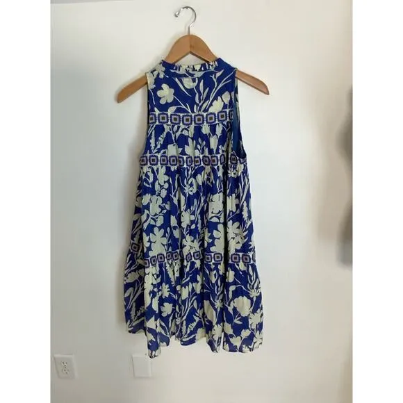 Olivia James The Label Ro Short‎ Dress in Blue Shadow Floral