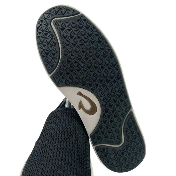 OluKai Lae'Ahi Mens Size 8 Black Casual Slip On Sneaker Shoes