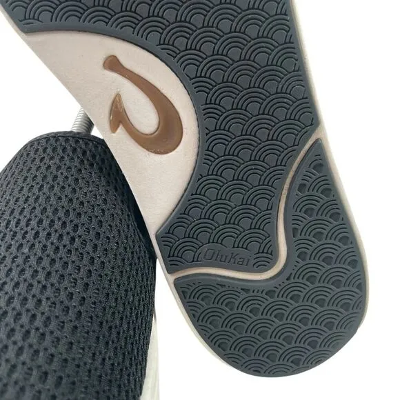 OluKai Lae'Ahi Mens Size 8 Black Casual Slip On Sneaker Shoes