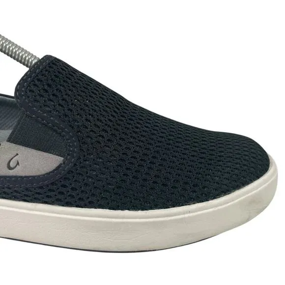 OluKai Lae'Ahi Mens Size 8 Black Casual Slip On Sneaker Shoes
