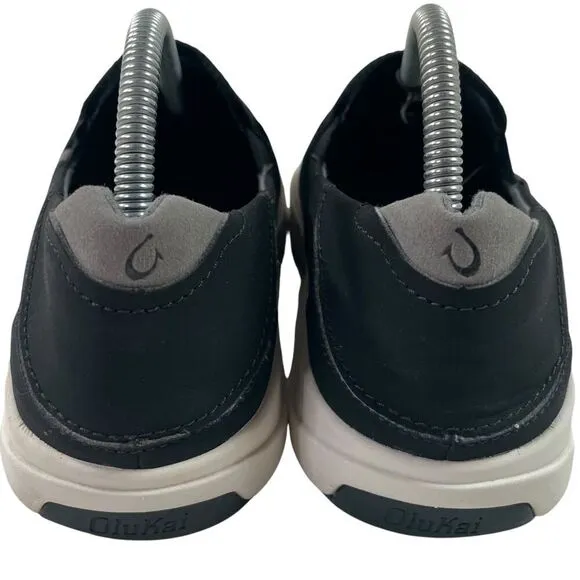 OluKai Lae'Ahi Mens Size 8 Black Casual Slip On Sneaker Shoes