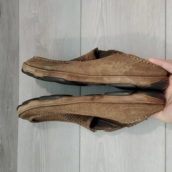 Olukai Mens Moloa Kohana Leather Loafer Slip on shoes sz 11