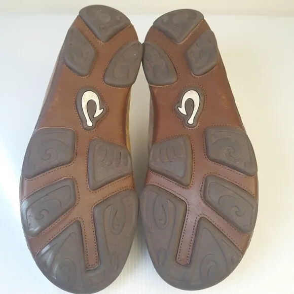 Olukai Moloā Men’s Leather Slip On Loafer Shoes 9
