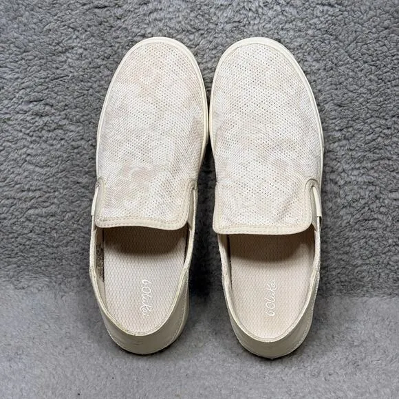 Olukai Pehuea Womens Size 10 Slip On Sneakers Shoes Puka White 20271-6A4R
