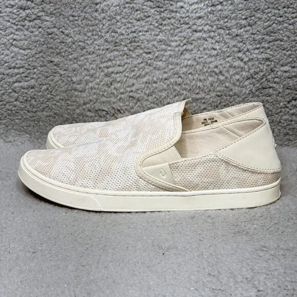 Olukai Pehuea Womens Size 10 Slip On Sneakers Shoes Puka White 20271-6A4R