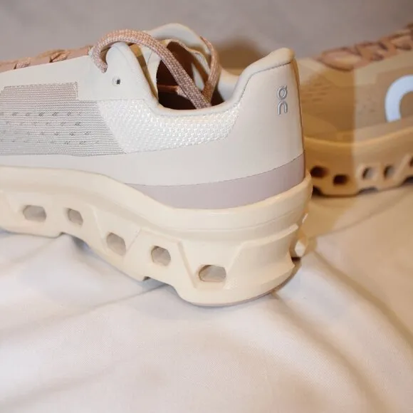 ON CLOUD WOMEN'S CLOUDMONSTER ATHLETIC SHOES‎ MOON/FAWN NIB