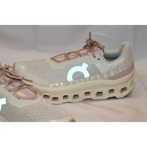 ON CLOUD WOMEN'S CLOUDMONSTER ATHLETIC SHOES‎ MOON/FAWN NIB