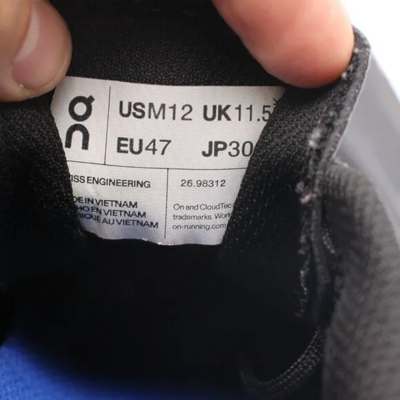 On Running Cloudnova Form 2 Men's Size US 12 Sneakers Black Athletic Shoes
