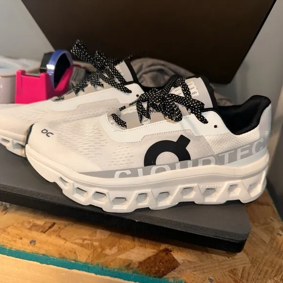 On Running Cloudtec Athletic Shoes - White and Black