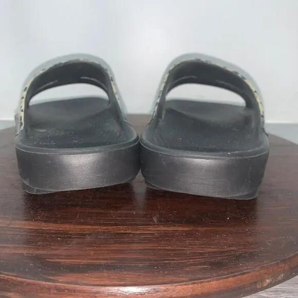 OOFOS OOahh Limited Women’s Size 7 Slide Sandal Multicolor Leopard Print Comfort