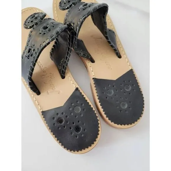 Palm Beach Jack Sandal in Black by Jack Rogers 6 $128