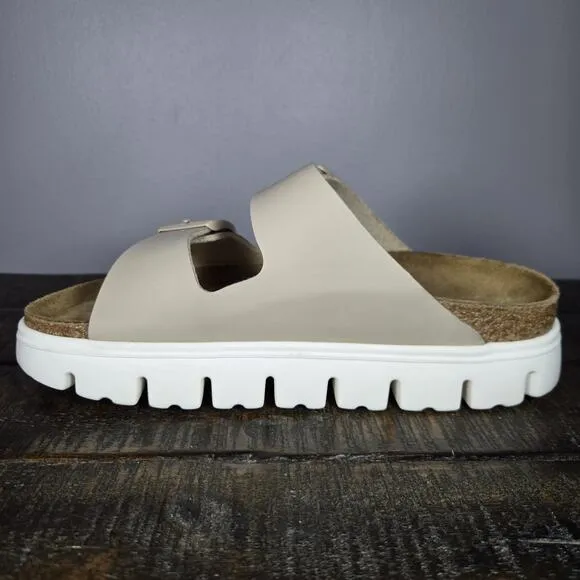 Papillio Arizona Grooved Womens Size 8 EU 39 Narrow Sandals Brown White