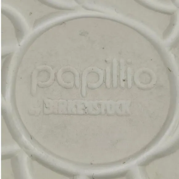 PAPILLIO BIRKENSTOCK VEGAN ARIZONA WHITE SANDALS WOMEN'S SIZE 41