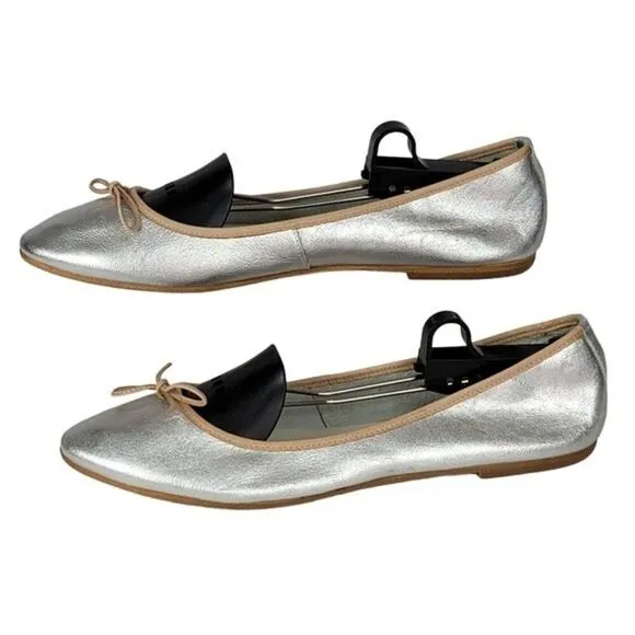 Patricia Green Silver Ballet Shoes Size 40