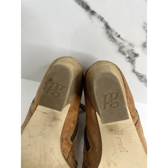 Paul Green Malibu Sliced Zip Tan 3 Inch Bootie Size UK 3.5/ US 6​​​​​​