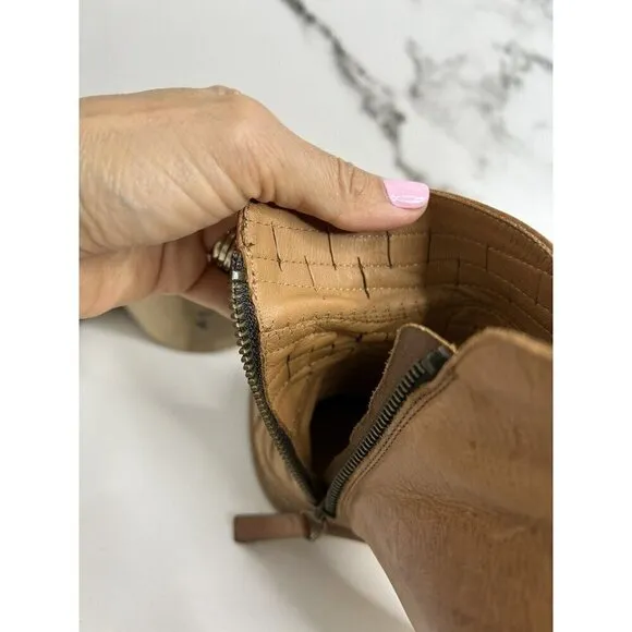 Paul Green Malibu Sliced Zip Tan 3 Inch Bootie Size UK 3.5/ US 6​​​​​​