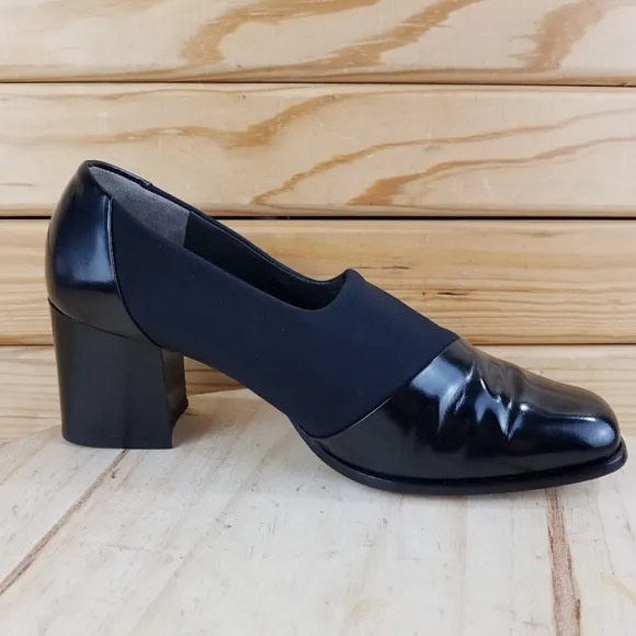Paul Green MUNCHEN Women's Leather Closed Toe Slip On Heels Pumps Career Shoes