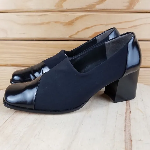 Paul Green MUNCHEN Women's Leather Closed Toe Slip On Heels Pumps Career Shoes
