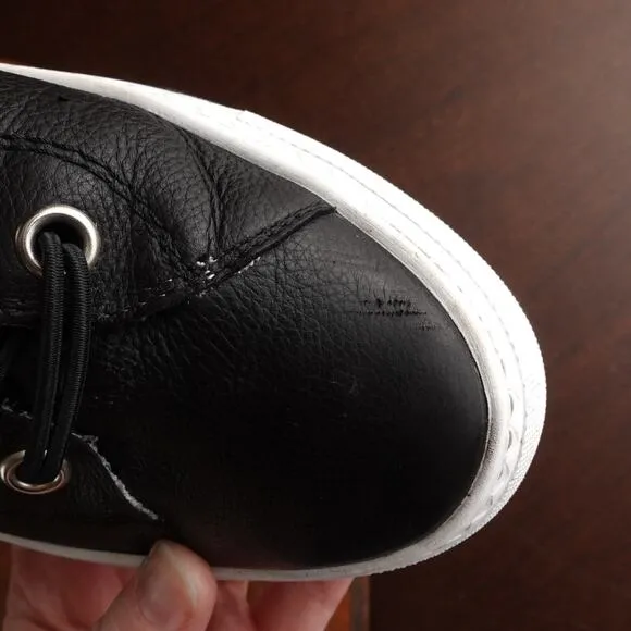 Paul Green Sneakers Womens SZ UK 7.5 US 10 Black Hadley Platform Leather Shoes