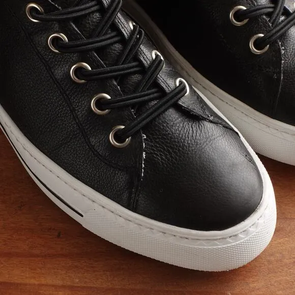 Paul Green Sneakers Womens SZ UK 7.5 US 10 Black Hadley Platform Leather Shoes
