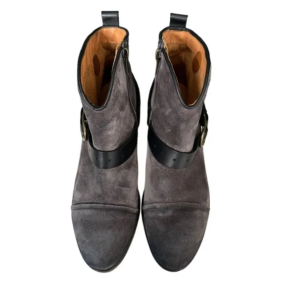 Pikolinos | Gray Baqueira Suede Cowboy Ankle Boots Size 40