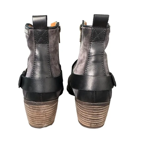 Pikolinos | Gray Baqueira Suede Cowboy Ankle Boots Size 40