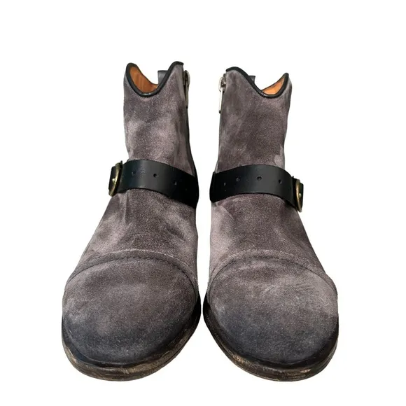 Pikolinos | Gray Baqueira Suede Cowboy Ankle Boots Size 40