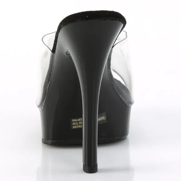 Platform Clear Comfort Width High Heel Shoes