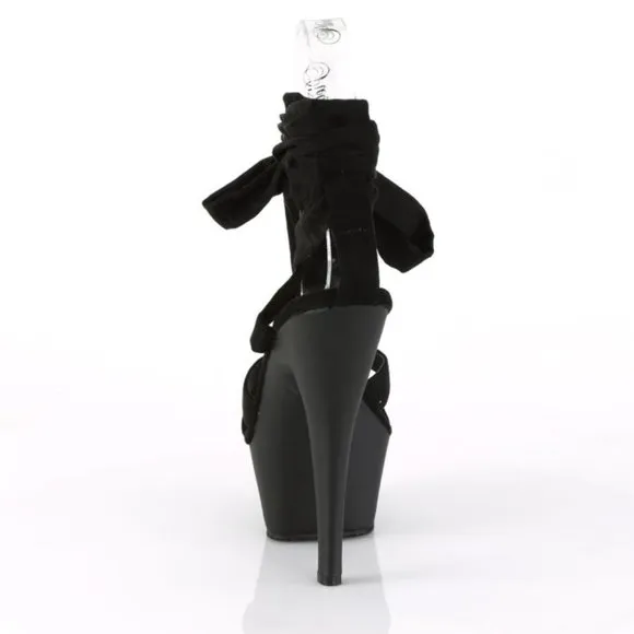 Platform Criss Cross Wrap Around High Heel Shoes