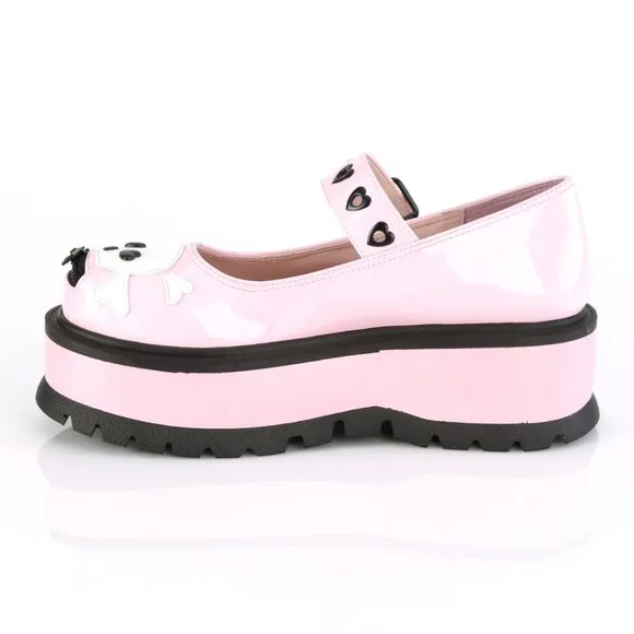 Platform Heart Skull Emo Gothic Shoes