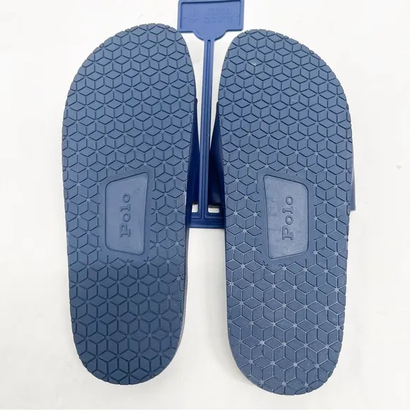 Polo Ralph Lauren Cayson Navy CP-93 Beach Ball Bear Slides Sandals Flip Flop