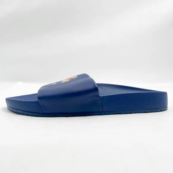 Polo Ralph Lauren Cayson Navy CP-93 Beach Ball Bear Slides Sandals Flip Flop