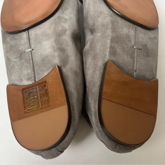Polo Ralph Lauren Suede Pony Ballet Ballerina Shoes Gray Made in Spain 5.5 $398