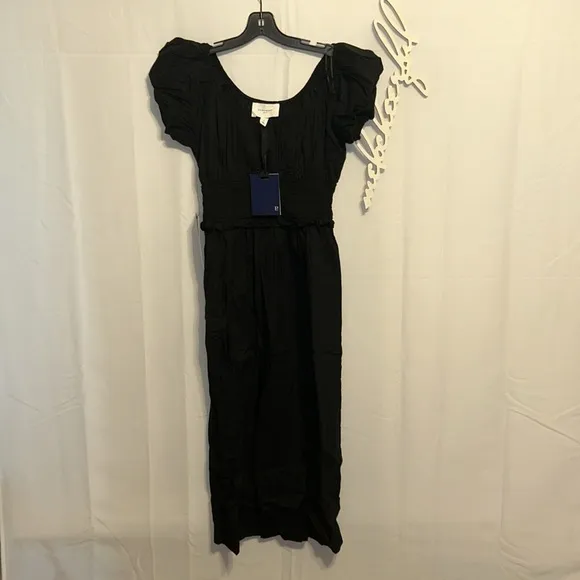 POMANDER PLACEBlack Puff Sleeve Flynn Dress