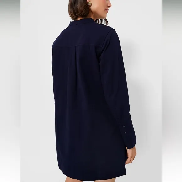 POMANDER PLACENavy Twill Denim Wellington Dress