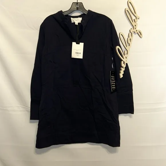 POMANDER PLACENavy Twill Denim Wellington Dress