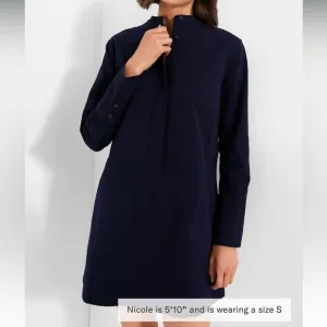 POMANDER PLACENavy Twill Denim Wellington Dress