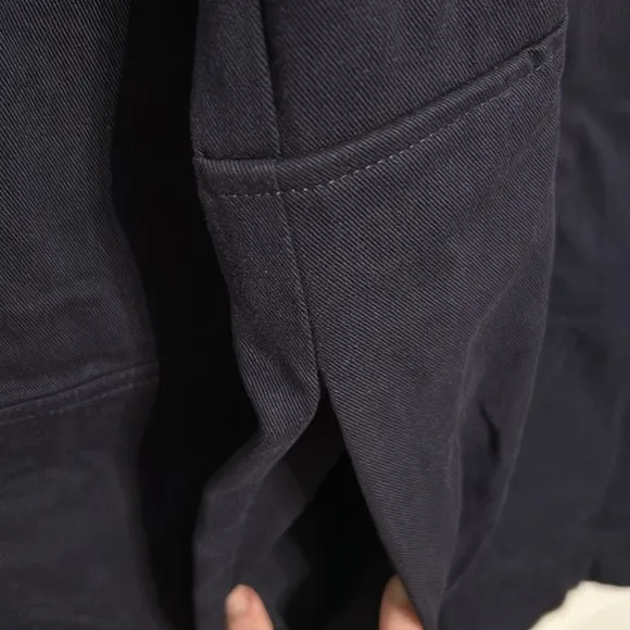 POMANDER PLACENavy Twill Denim Wellington Dress