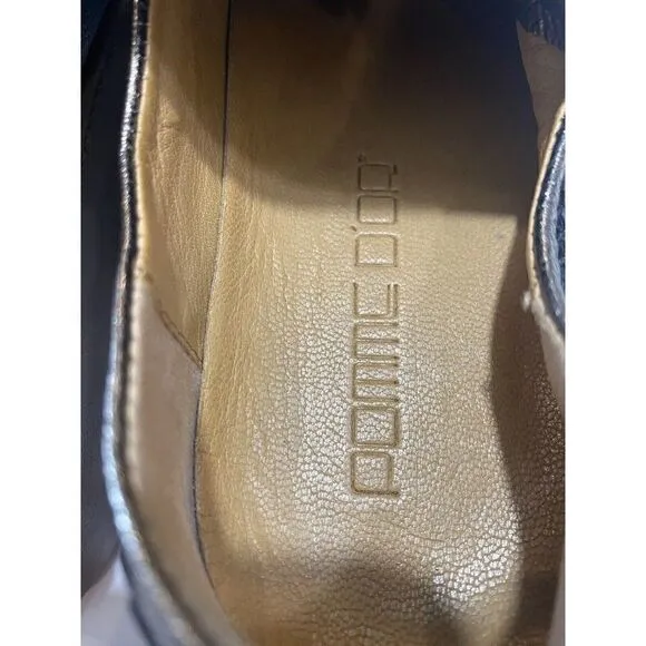 POMME D'OR Italy Gold Metallic Leather Dress Shoes Womens Sz 38 US 7.5 24.5 cm