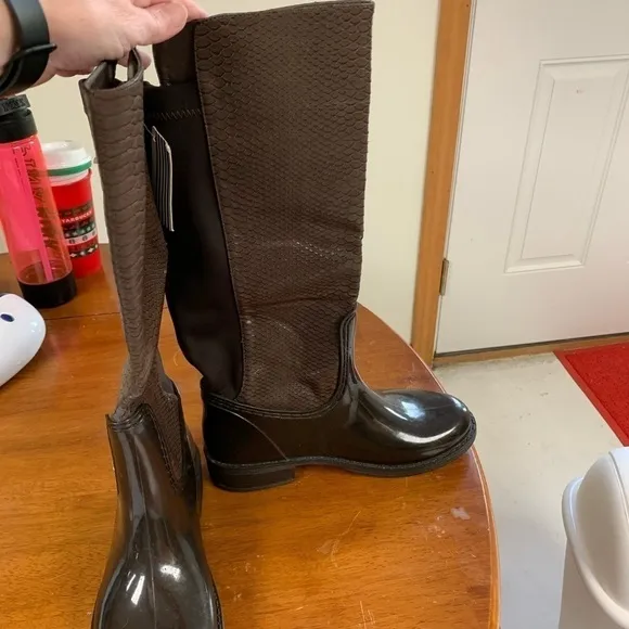 POSH Wellies knee high rain boots size 7 NEW